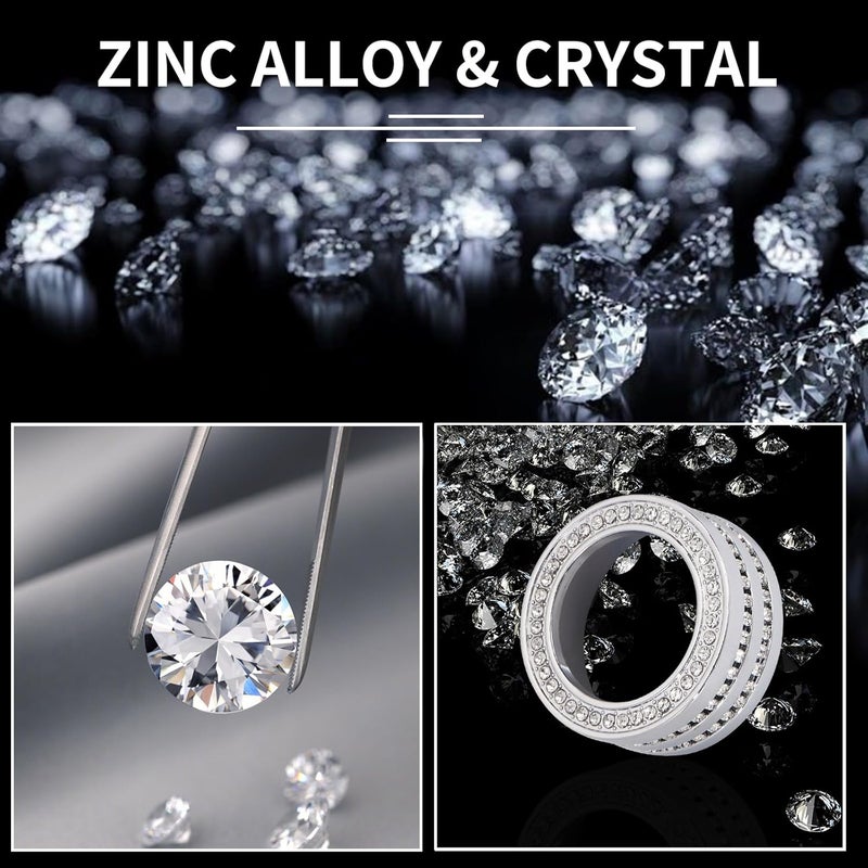 ZSJO إكسسوارات داخلية لسيارة هوندا بتصميم لامع، غطاء مقبض مكيف الهواء AC ملصقات تناسب هوندا أكورد 2024 سيفيك CR-V. (فضي 11) - Image 4